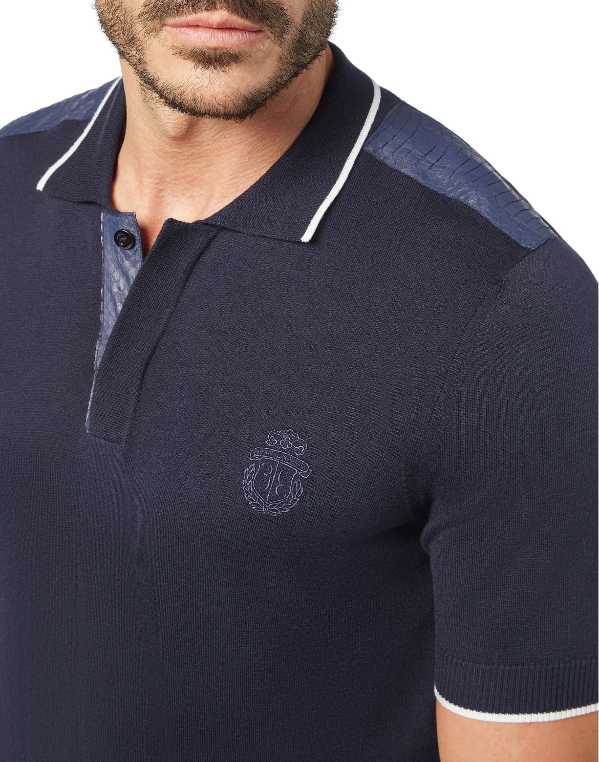 Pullover Polo-Neck SS Crest, цвет: Синий