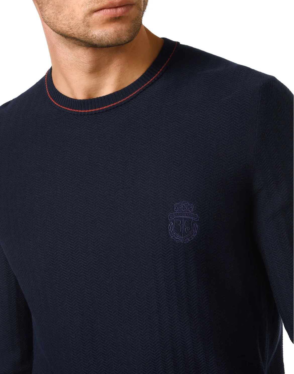 Pullover Round Neck LS Lion, цвет: Синий