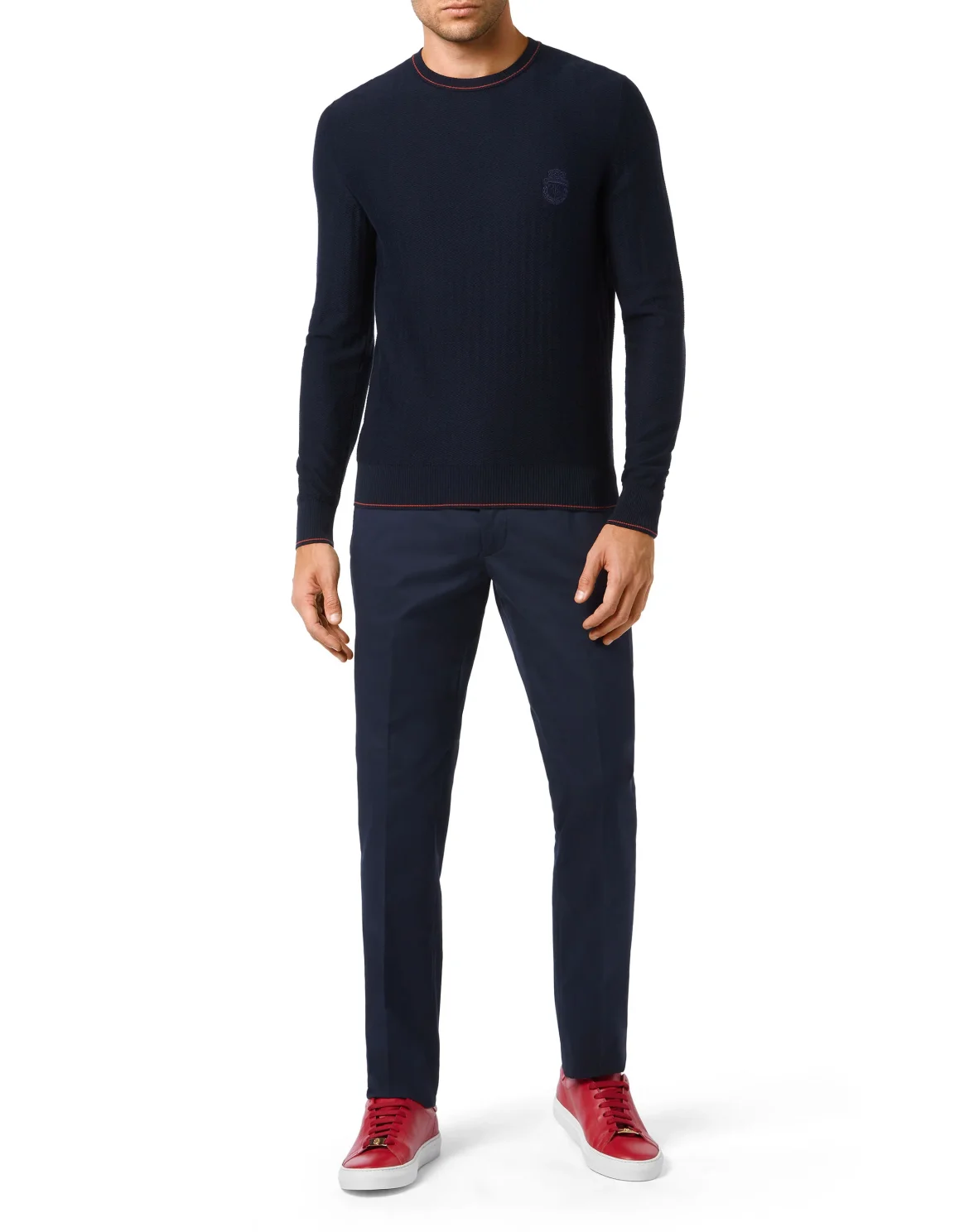Pullover Round Neck LS Lion, цвет: Синий