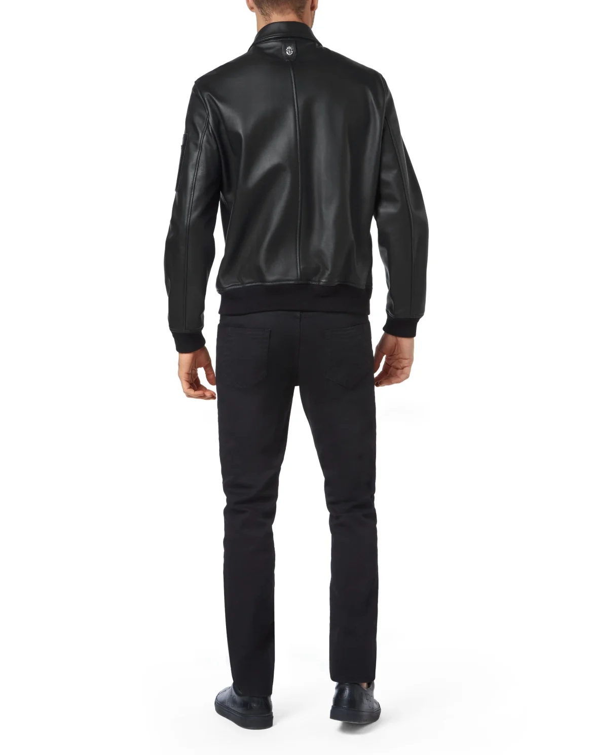 Leather Bomber Crest, цвет: Черный