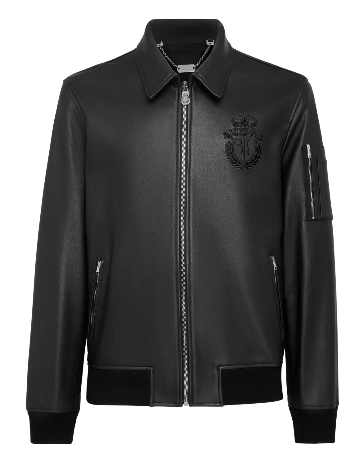 Leather Bomber Crest, цвет: Черный