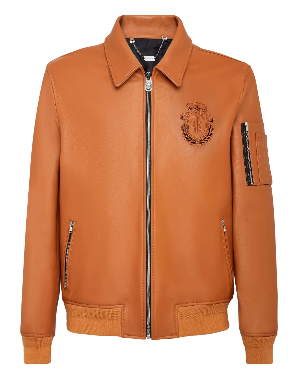 Leather Bomber Crest, цвет: Коричневый