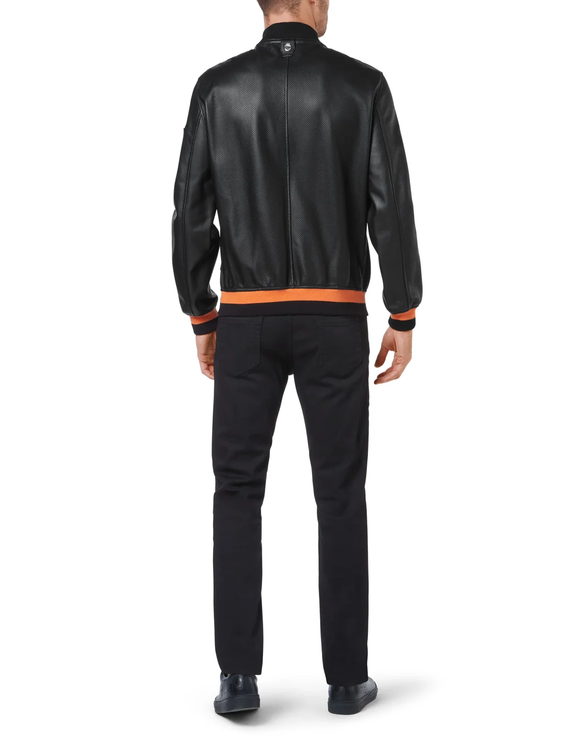 Leather Bomber Istitutional, цвет: Черный