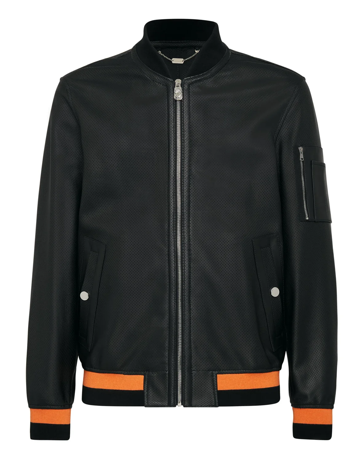 Leather Bomber Istitutional, цвет: Черный