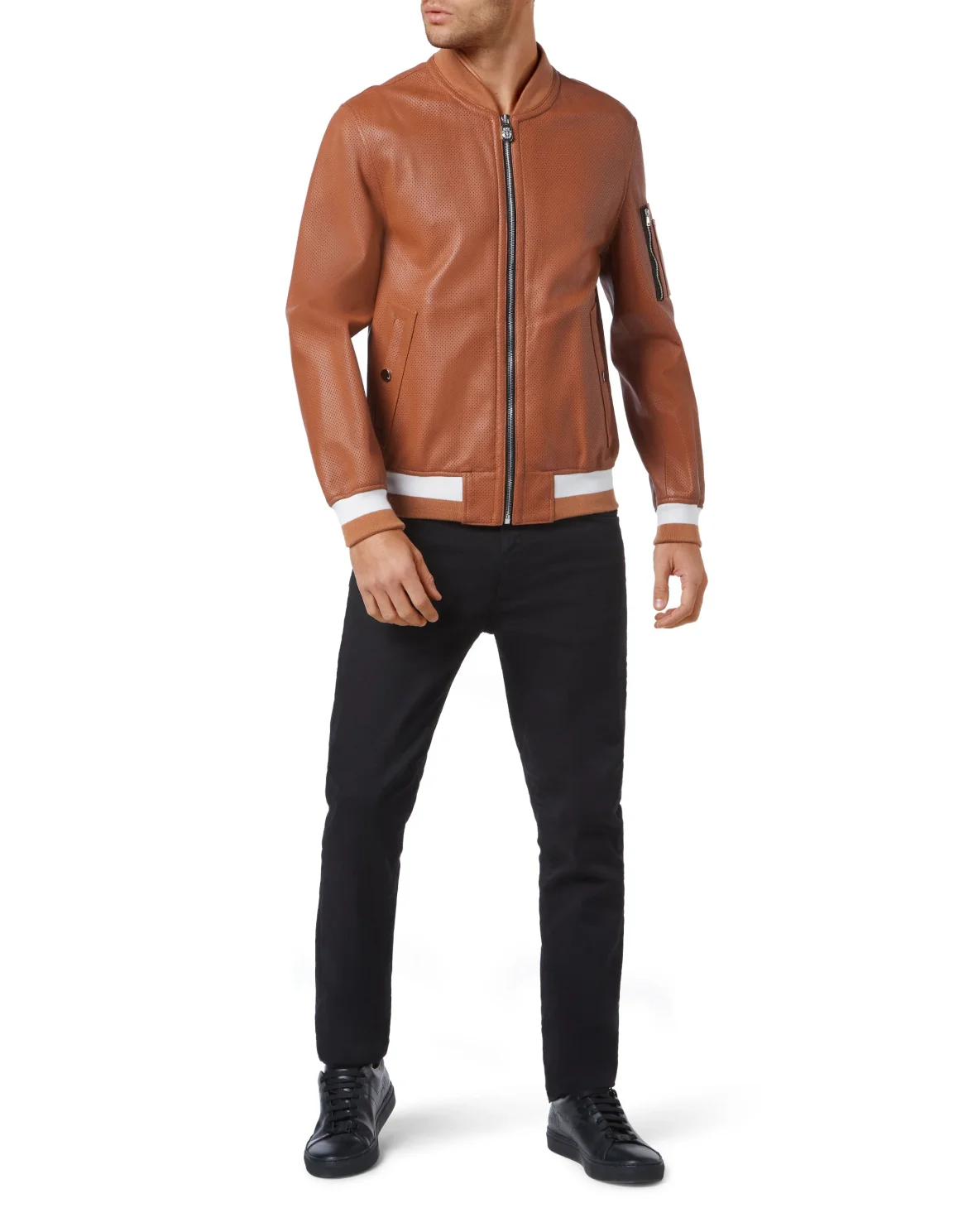 Leather Bomber Istitutional, цвет: Коричневый