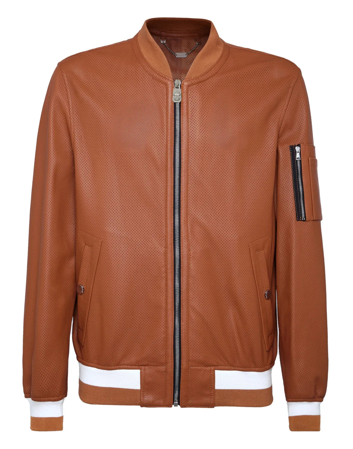 Leather Bomber Istitutional, цвет: Коричневый