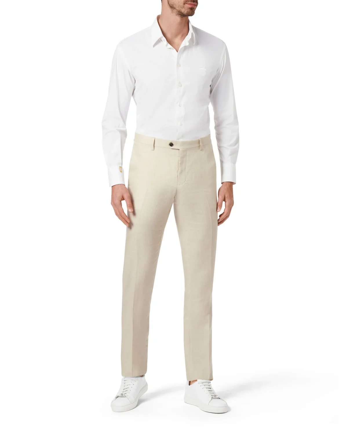 Linen Trousers Tailored Fit, цвет: Бежевый