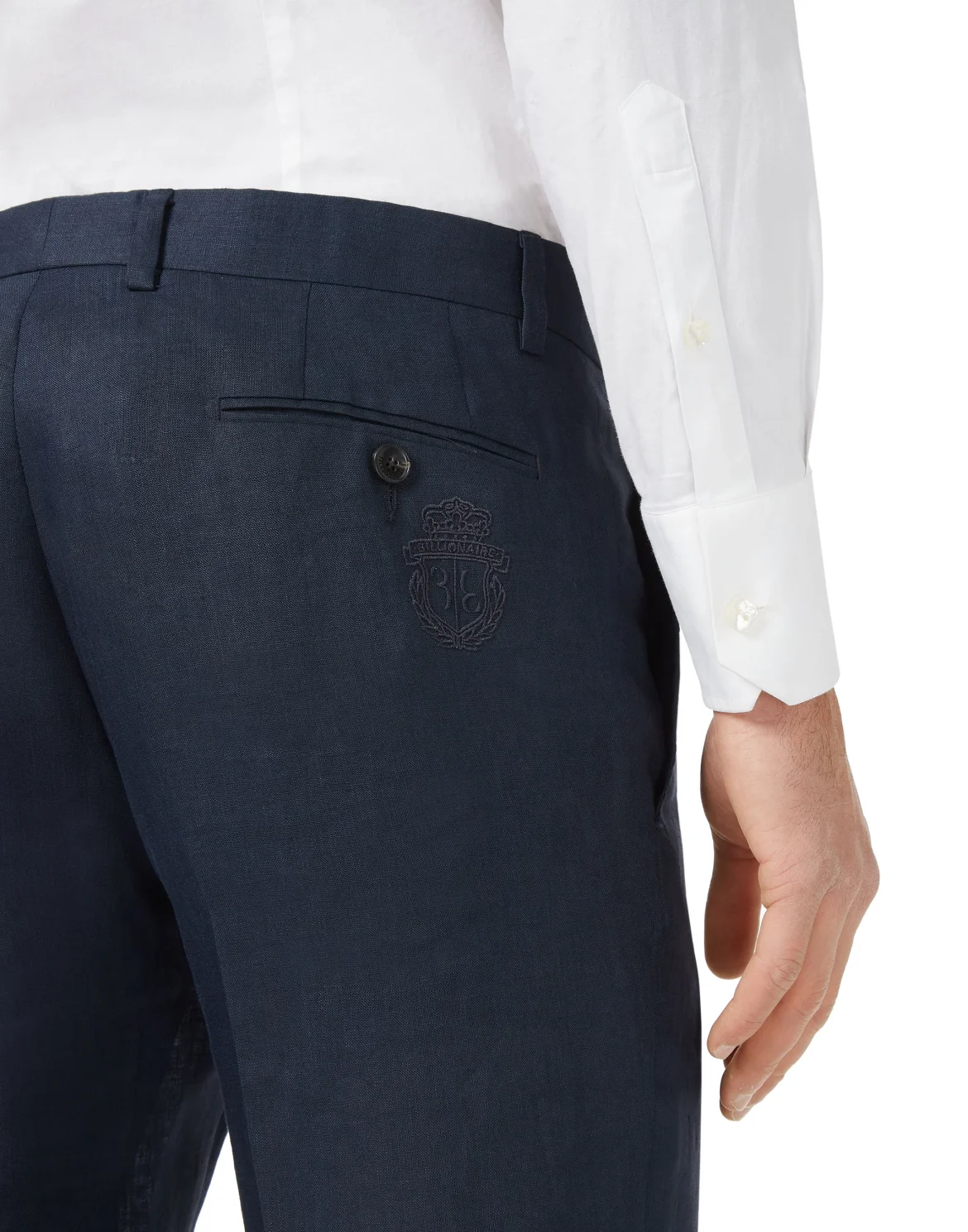 Linen Trousers Tailored Fit, цвет: Синий