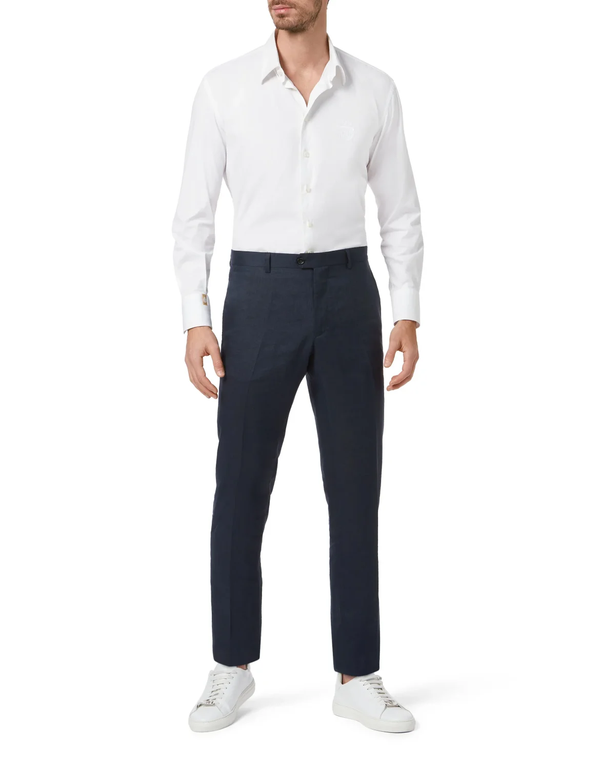 Linen Trousers Tailored Fit, цвет: Синий