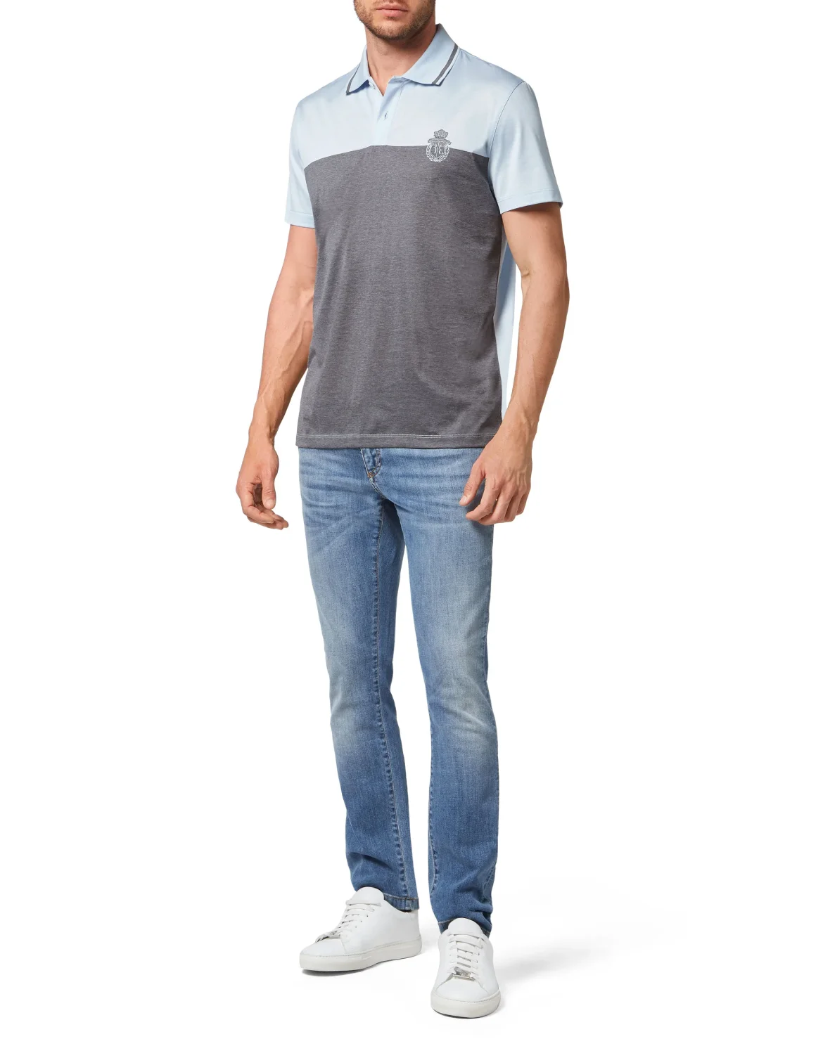 Polo Shirt SS Crest, цвет: Синий