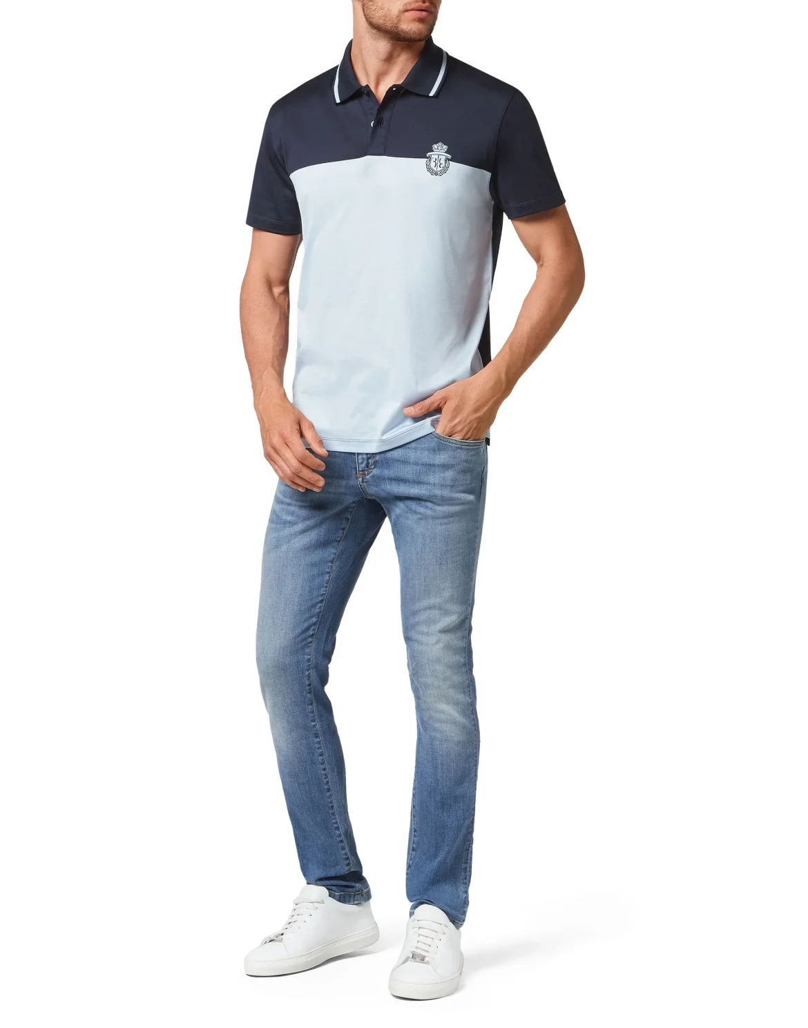 Polo Shirt SS Crest, цвет: Синий