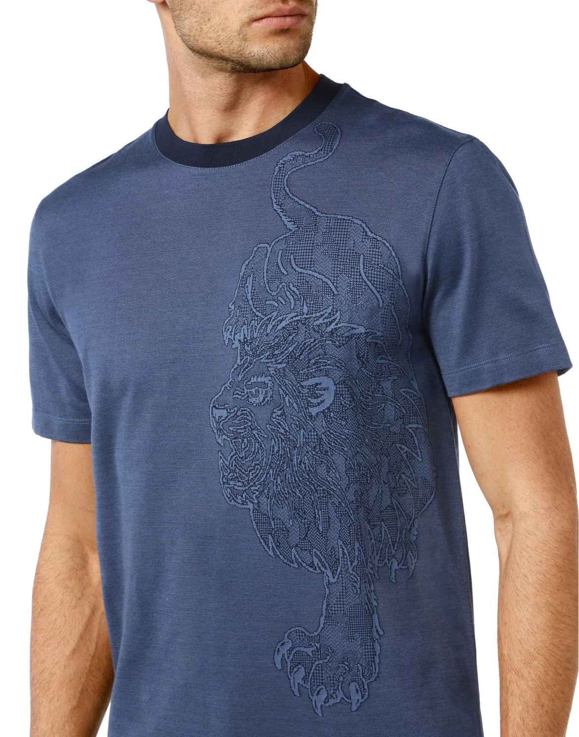 T-shirt Round Neck SS Lion, цвет: Синий