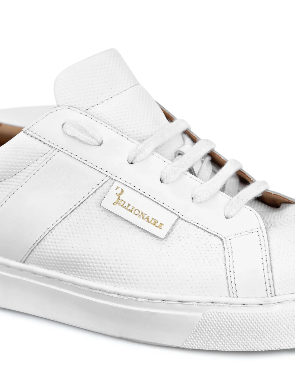 Leather Lo-Top Sneakers, цвет: Белый