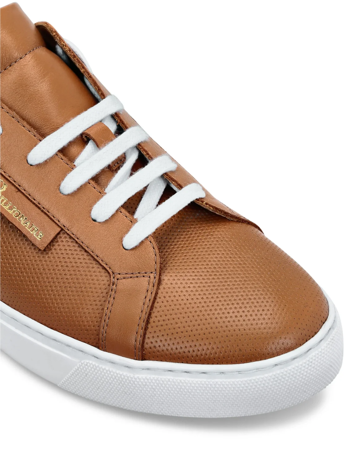 Leather Lo-Top Sneakers, цвет: Бежевый