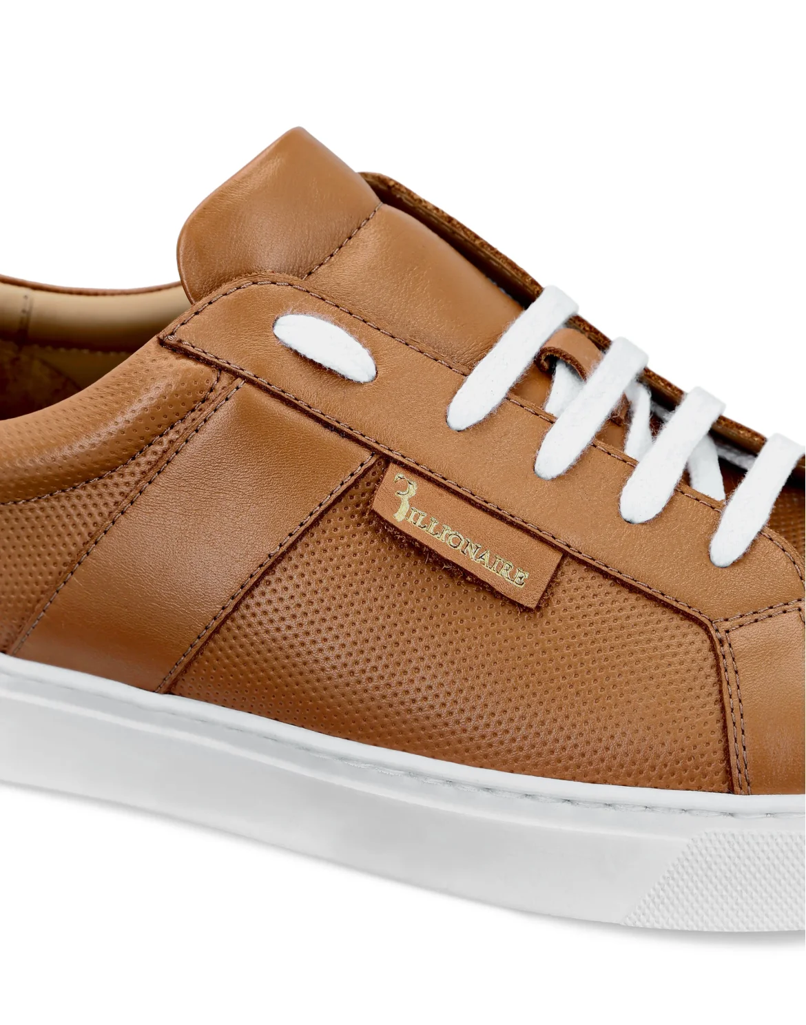 Leather Lo-Top Sneakers, цвет: Бежевый