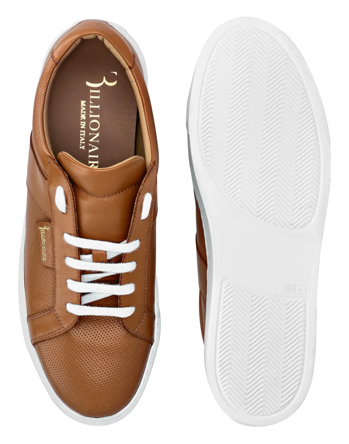 Leather Lo-Top Sneakers, цвет: Бежевый