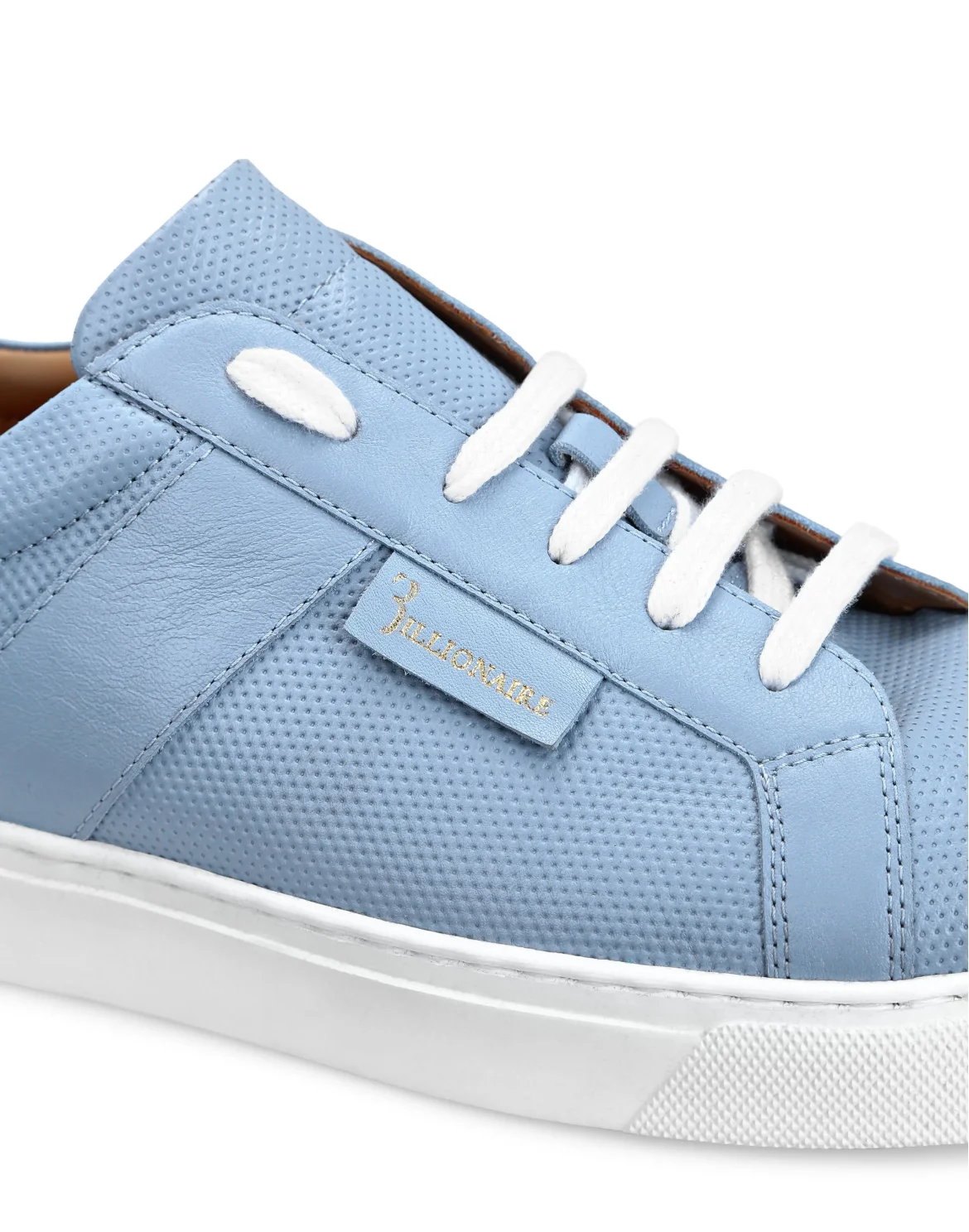 Leather Lo-Top Sneakers, цвет: Синий