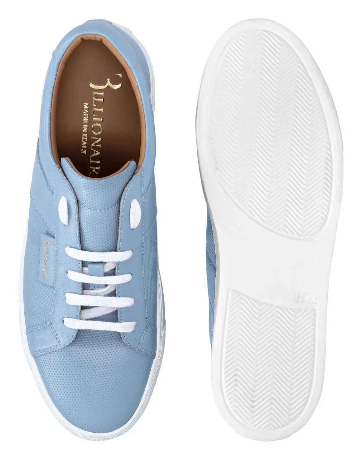 Leather Lo-Top Sneakers, цвет: Синий