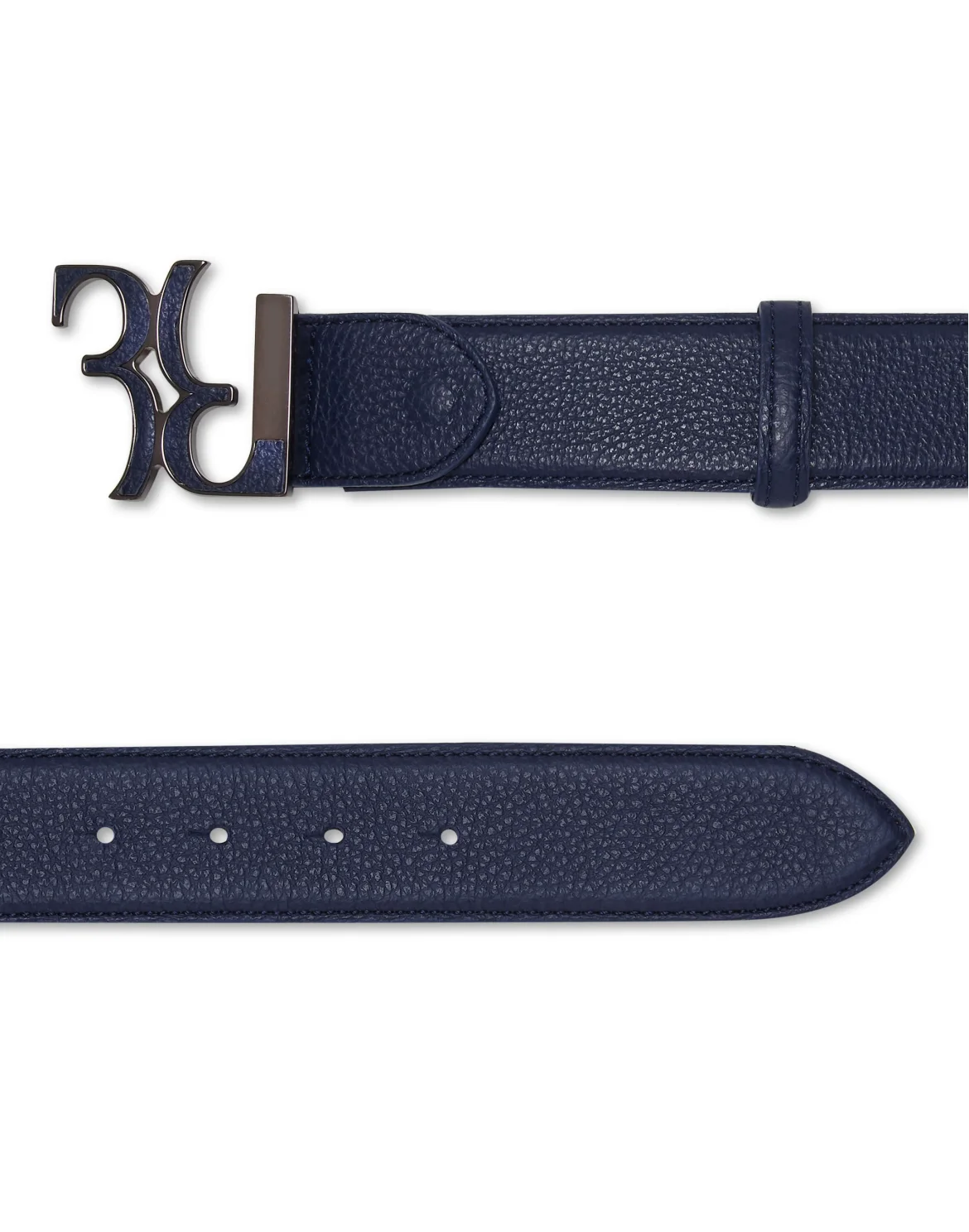 Deer Leather Belt, цвет: Синий