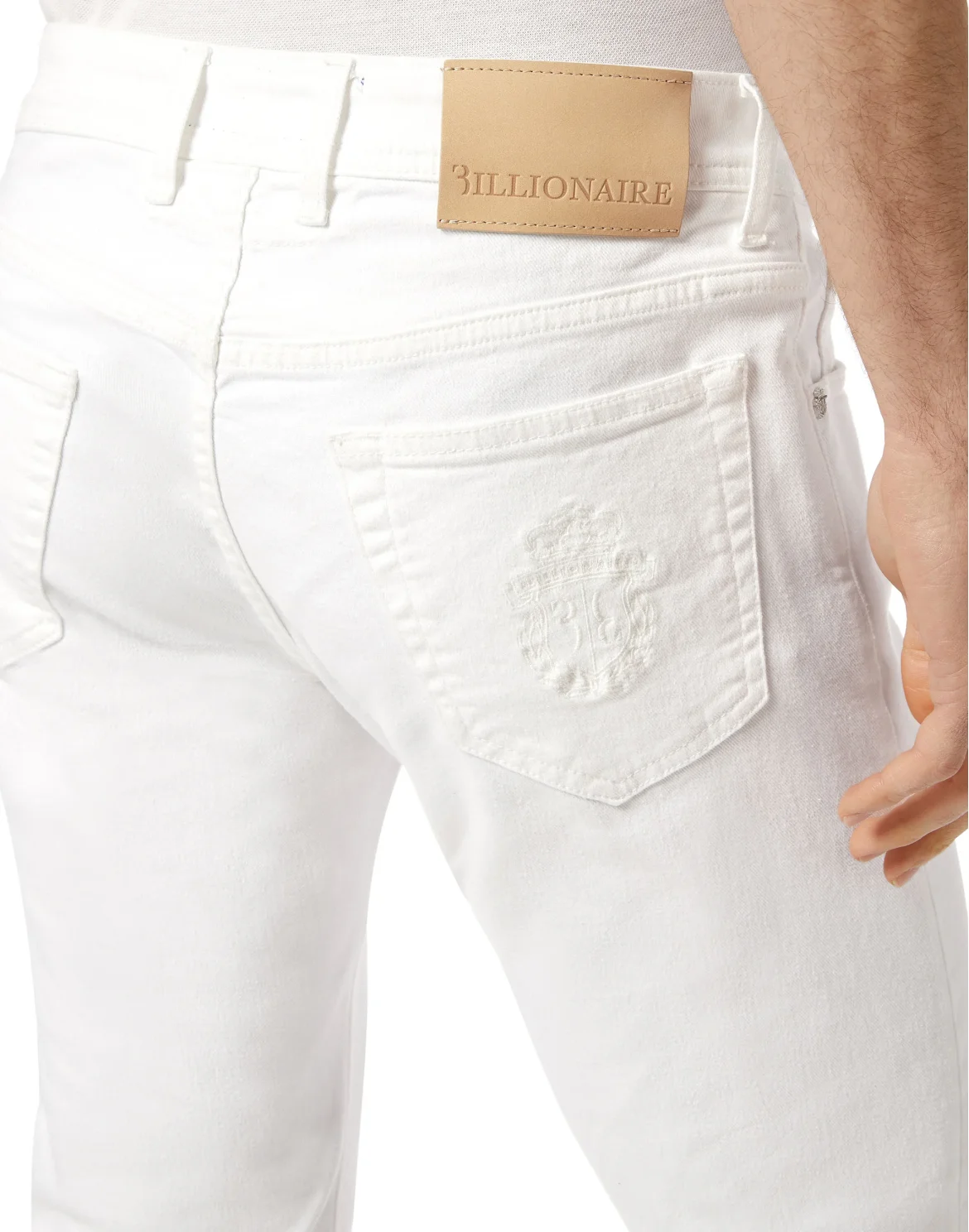Denim Trousers Regular fit, цвет: Белый