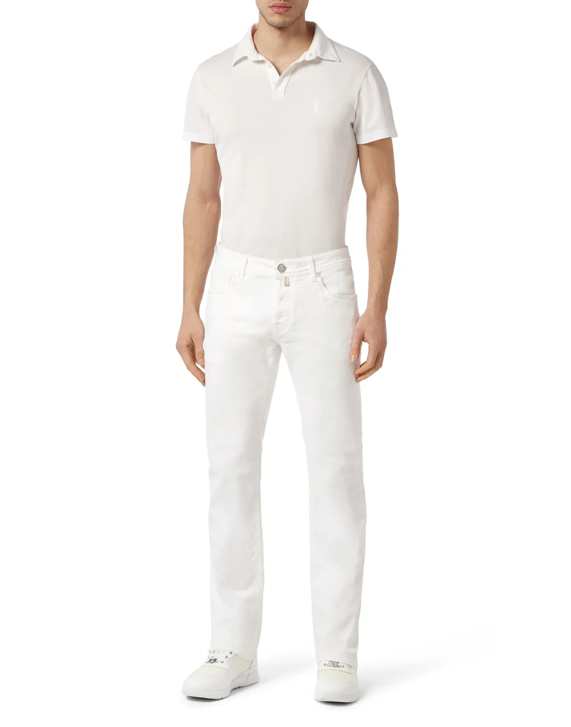 Denim Trousers Regular fit, цвет: Белый