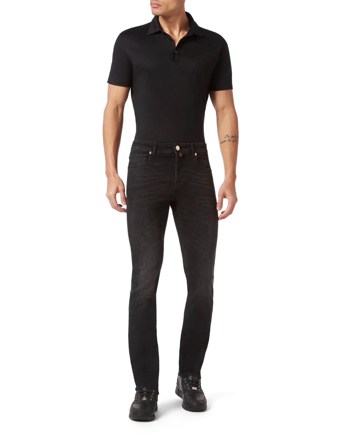 Denim Trousers Super Straight Cut, цвет: Черный