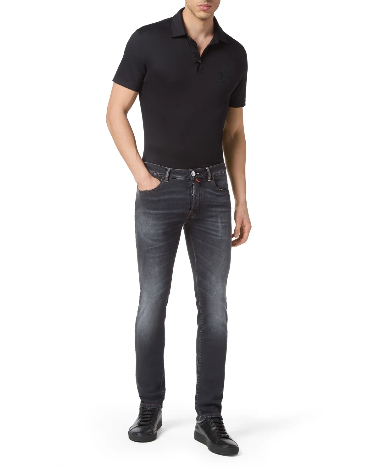 Denim Trousers Super Straight Cut, цвет: Серый
