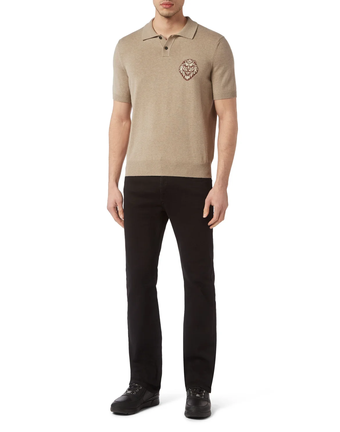 Wool/Cotton Polo SS, цвет: Бежевый