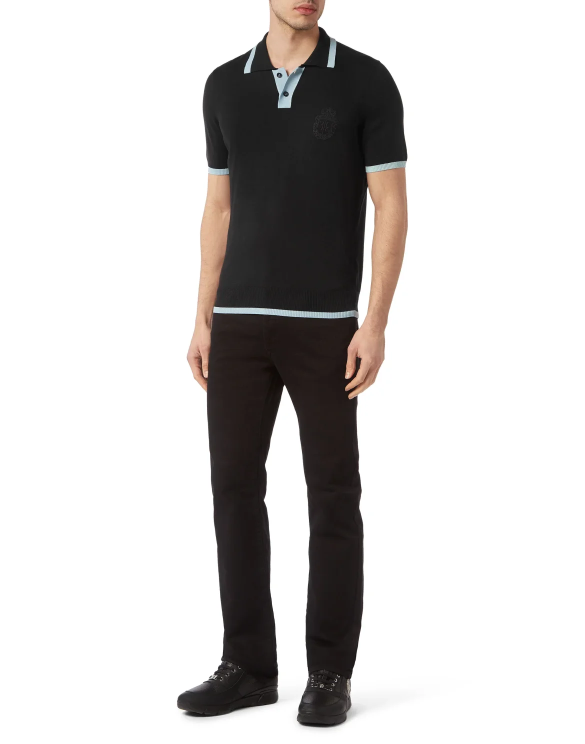 Silk/Cotton Polo SS, цвет: Черный