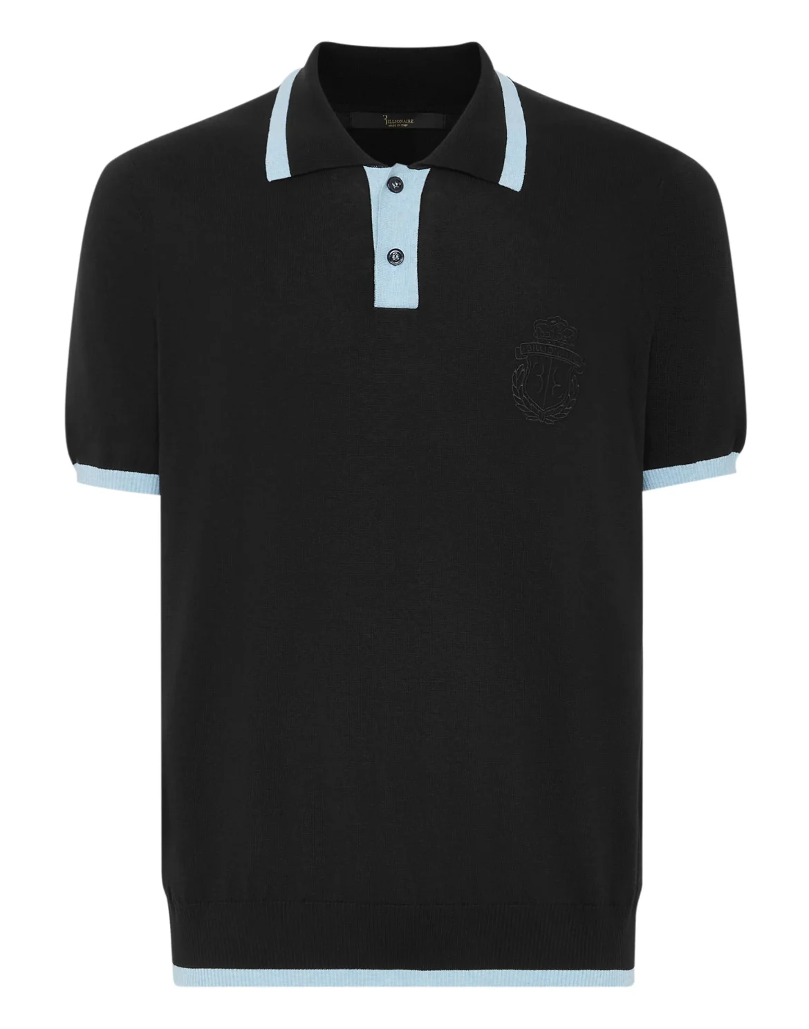 Silk/Cotton Polo SS, цвет: Черный
