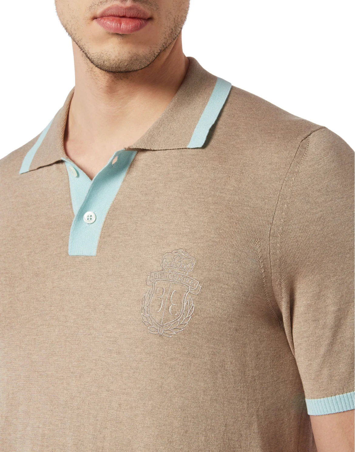 Silk/Cotton Polo SS, цвет: Бежевый