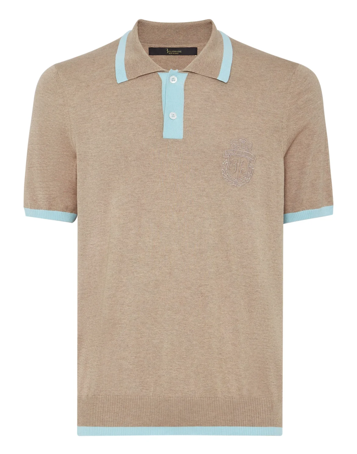 Silk/Cotton Polo SS, цвет: Бежевый