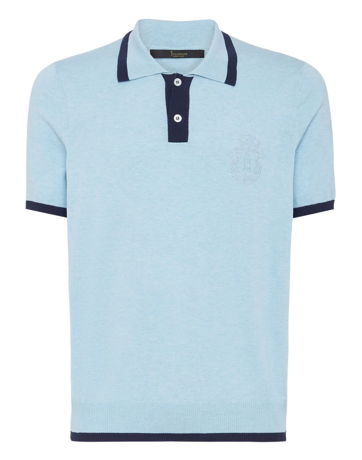 Silk/Cotton Polo SS, цвет: Синий