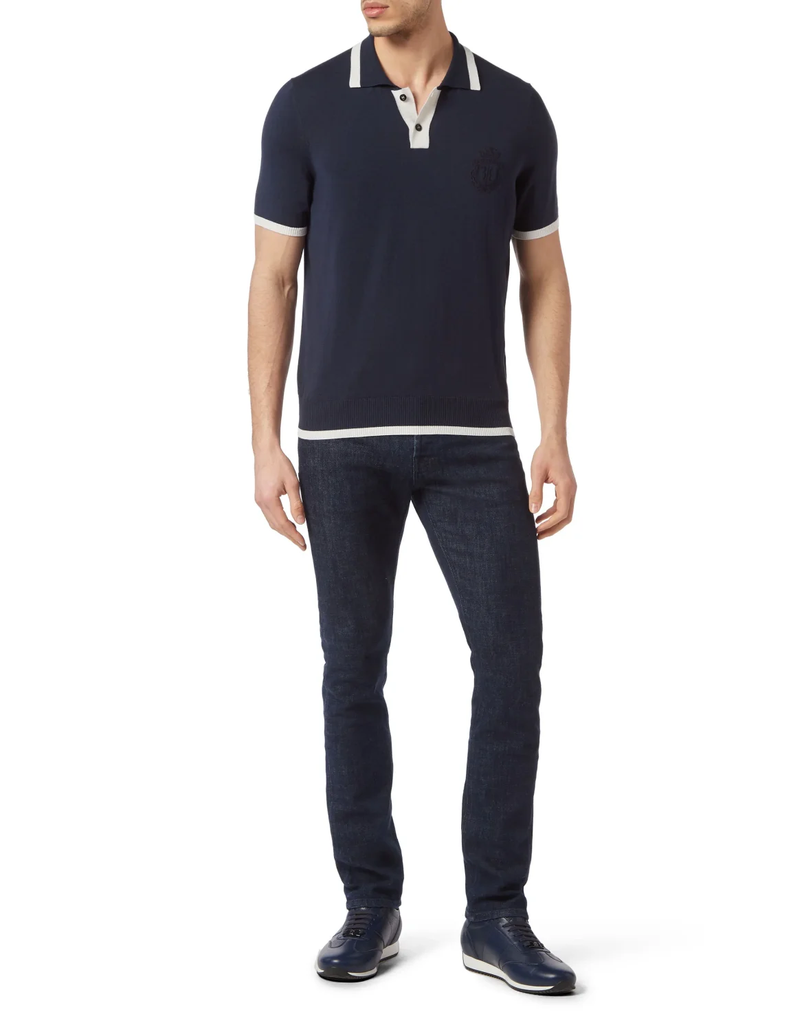 Silk/Cotton Polo SS, цвет: Синий