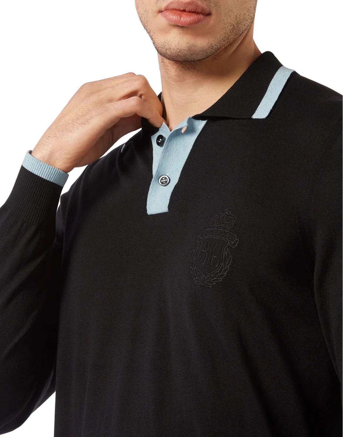 Silk/Cotton Polo SS, цвет: Черный