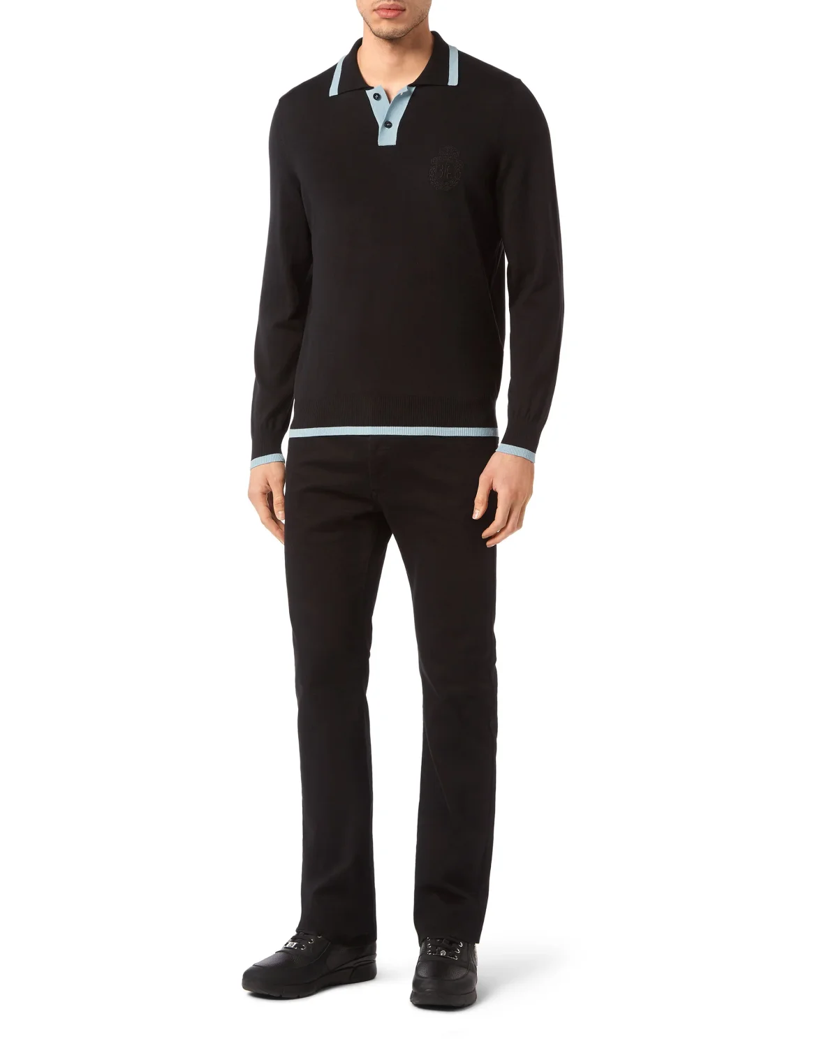 Silk/Cotton Polo SS, цвет: Черный