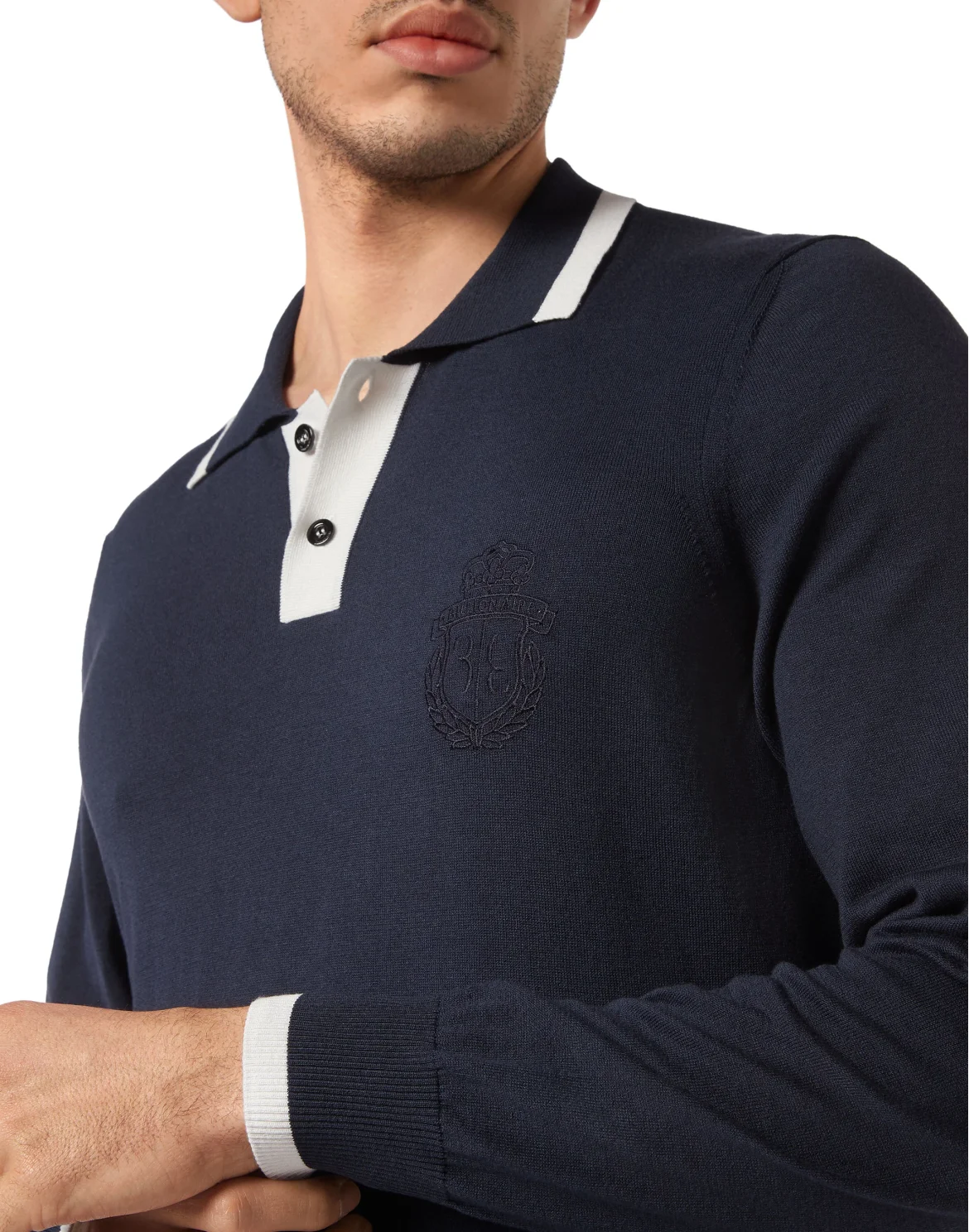 Silk/Cotton Polo SS, цвет: Синий