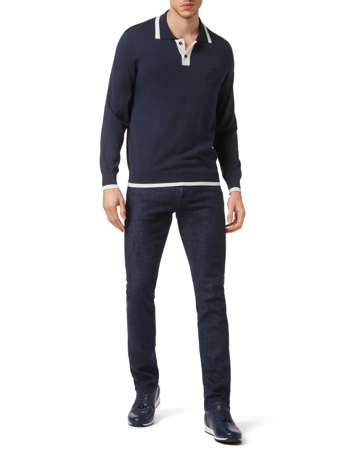 Silk/Cotton Polo SS, цвет: Синий