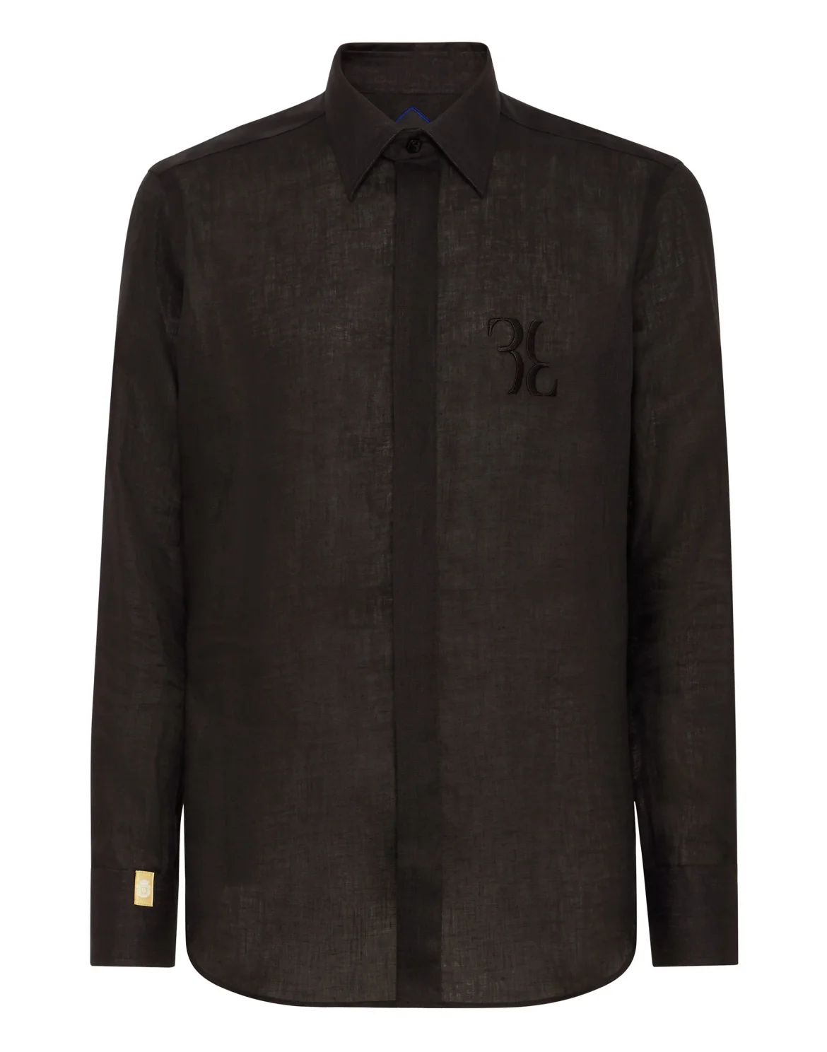 Linen Shirt Silver Cut LS, цвет: Черный