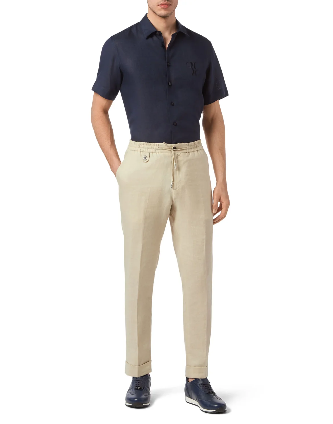Linen Shirt Silver Cut SS, цвет: Синий