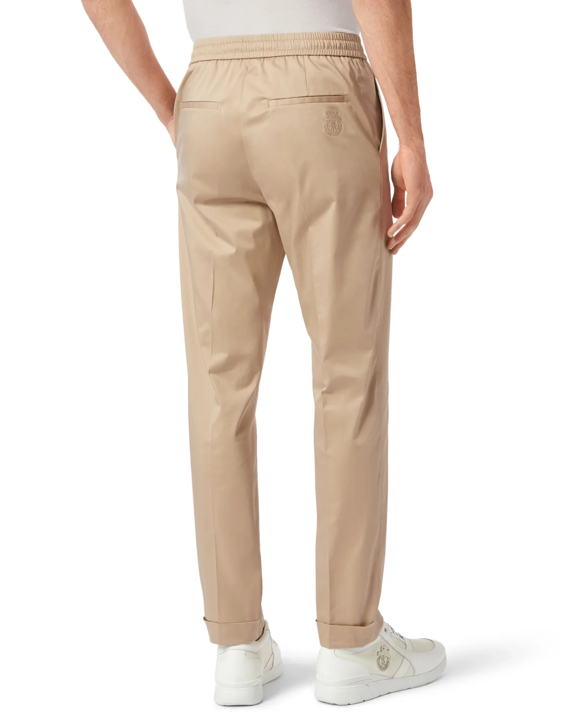 Gabardine Jogging Trousers Chinos Fit, цвет: Бежевый