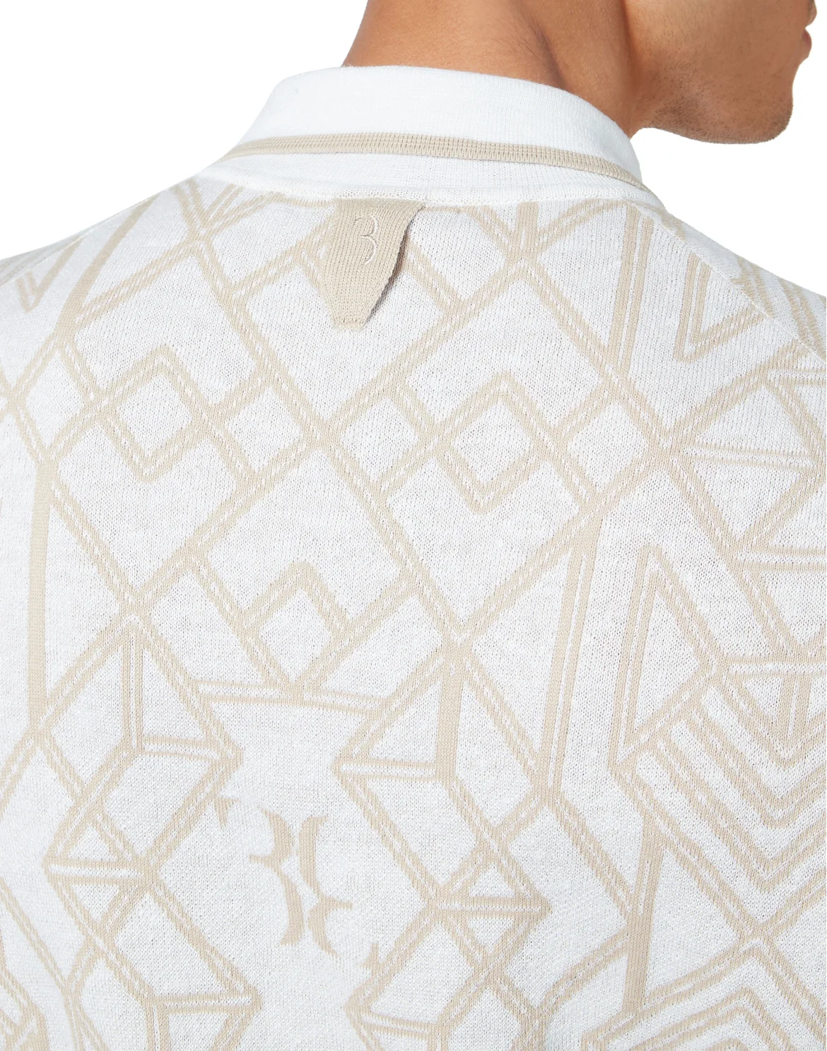 Cotton & Lino Zipped Polo Shirt SS, цвет: Белый