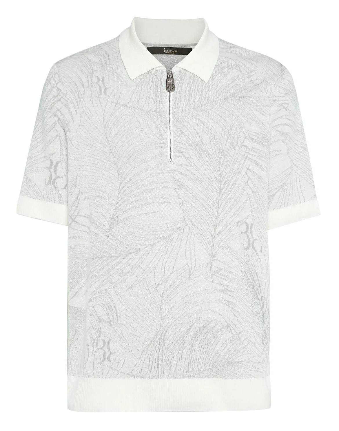 Silk & Lino Zipped Polo Shirt SS, цвет: Белый