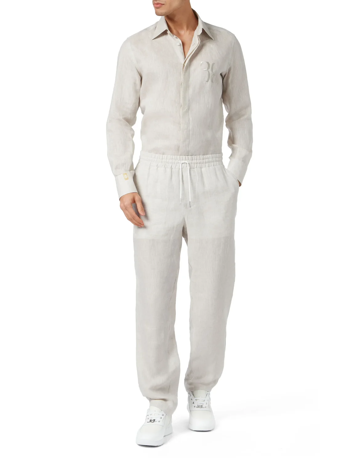 Linen Shirt Silver Cut LS, цвет: Бежевый
