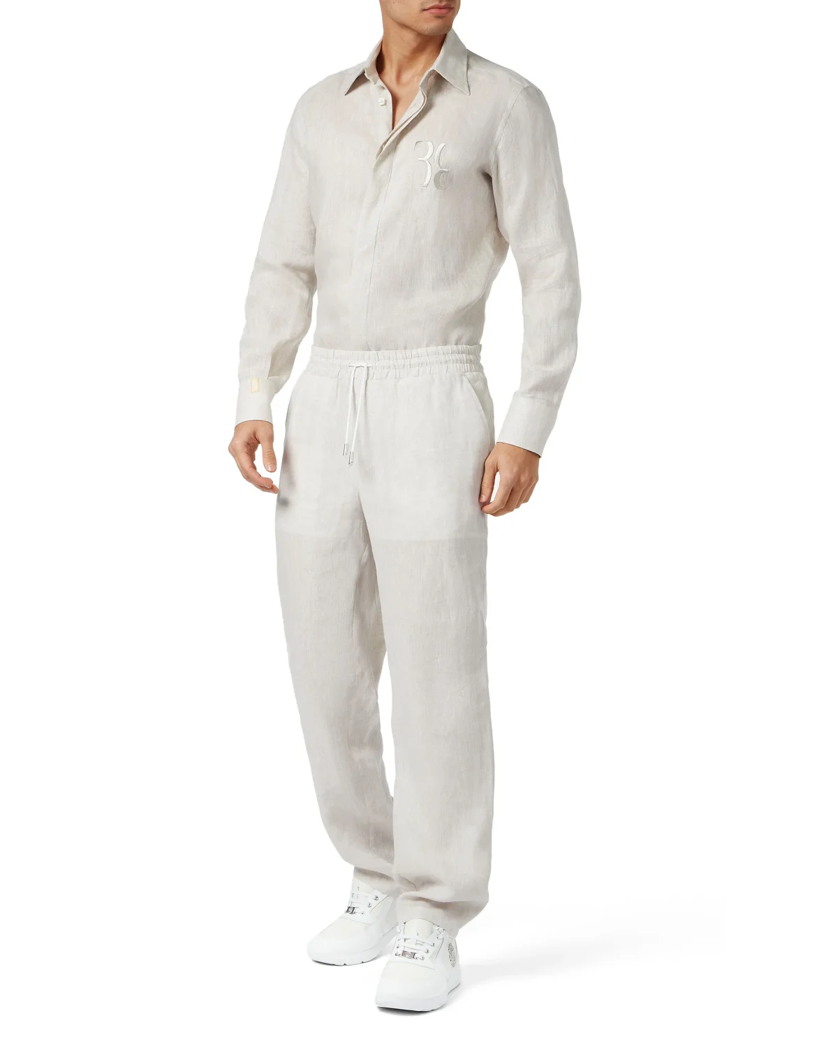 Linen Long Trousers, цвет: Бежевый