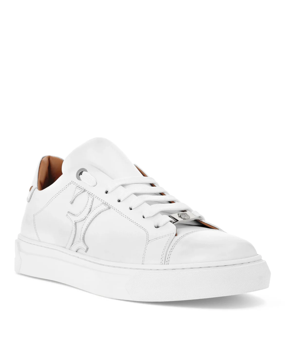 Leather Lo-Top Sneakers, цвет: Белый