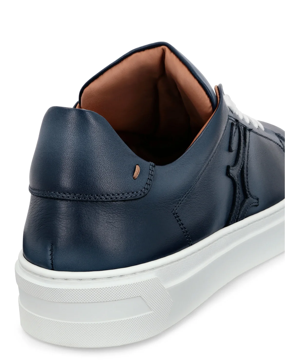 Leather Lo-Top Sneakers, цвет: Синий