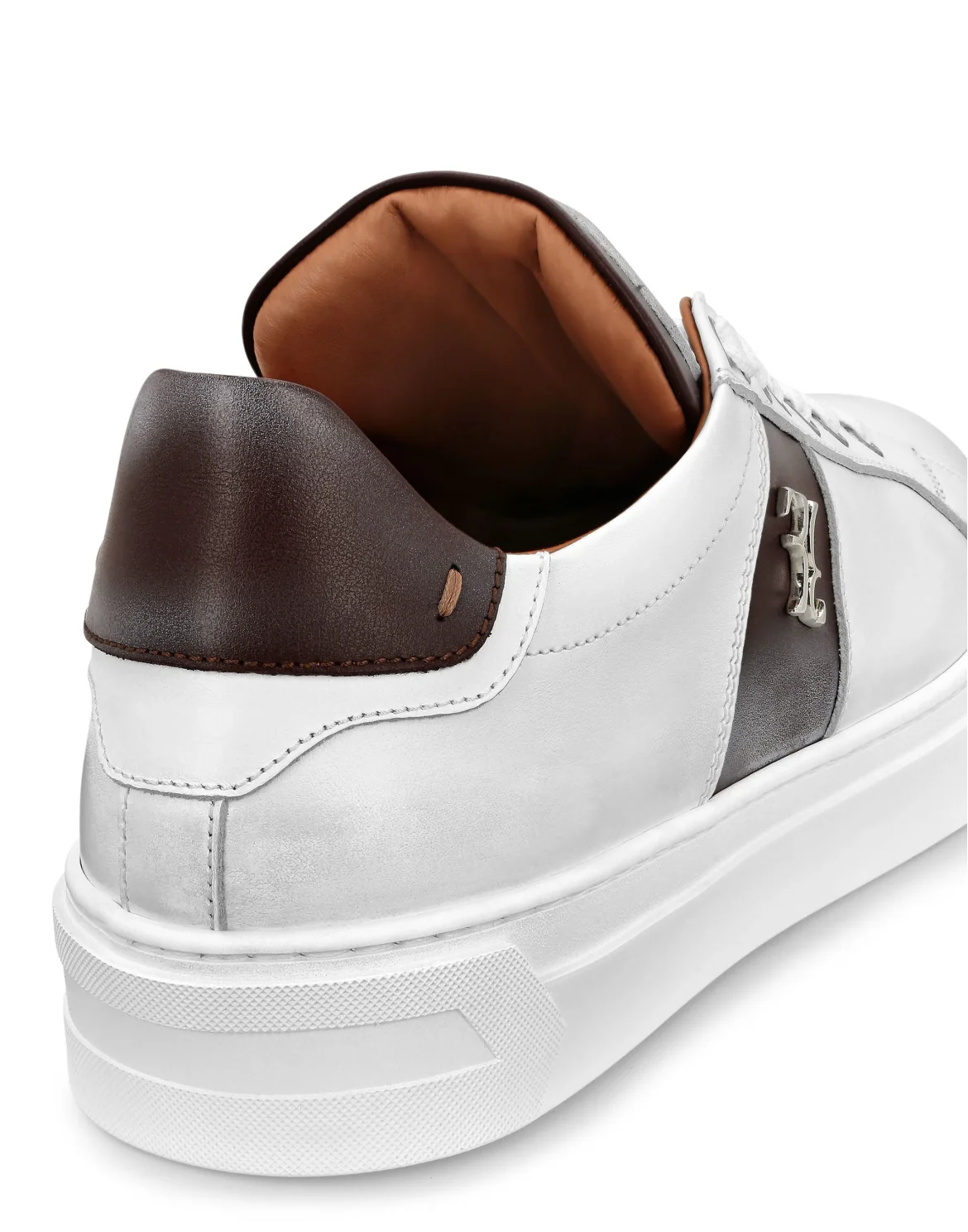 Leather Lo-Top Sneakers, цвет: Коричневый