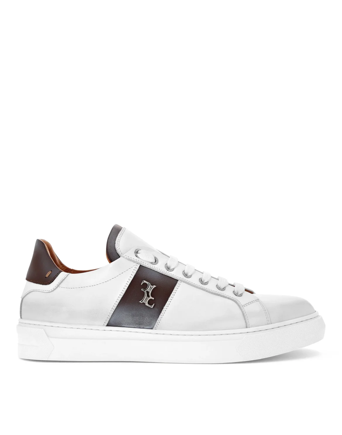 Leather Lo-Top Sneakers, цвет: Коричневый