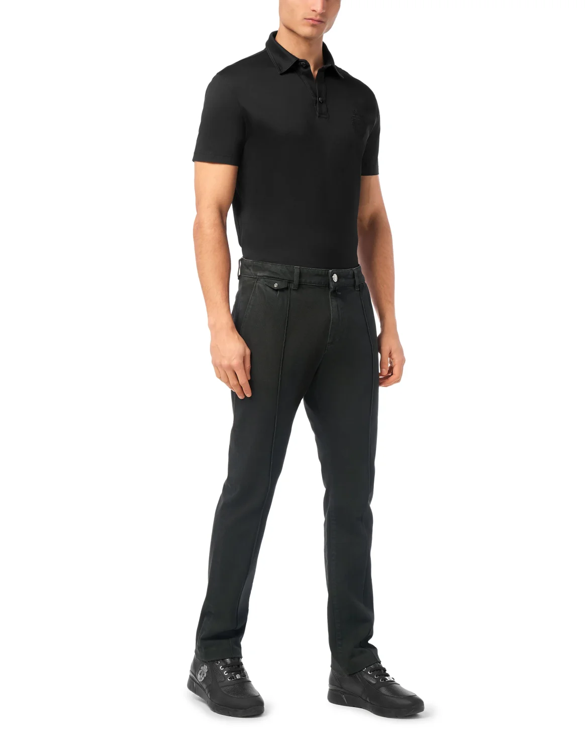 Denim Chinos Fit Trousers, цвет: Синий